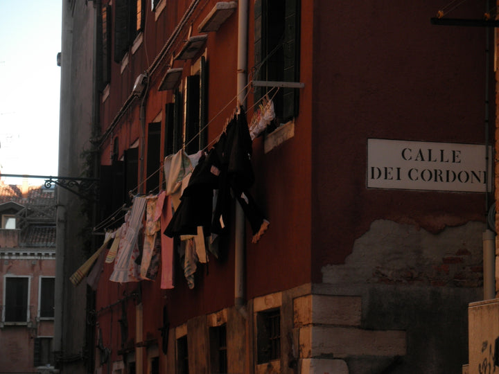 clothes hanging out to dry on a clothes line