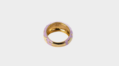 ANELLO FLORA LAVANDA-GIALLO