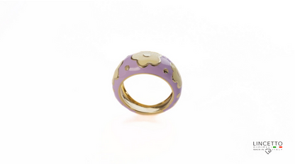 LAVENDER-YELLOW RING