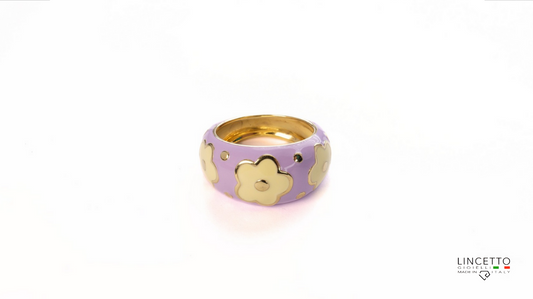 ANELLO FLORA LAVANDA-GIALLO