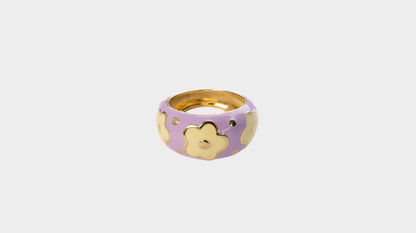ANELLO FLORA LAVANDA-GIALLO