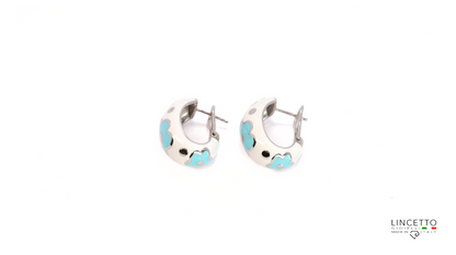 WHITE-BLUE EARRING