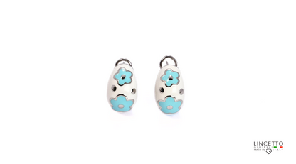 WHITE-BLUE EARRING
