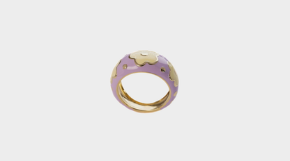 ANELLO FLORA LAVANDA-GIALLO